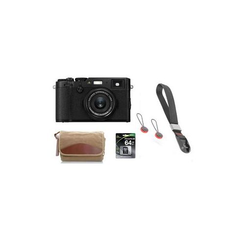  Adorama Fujifilm X100F 24.3MP Digital Camera, Fujinon 23mm f/2 Lens Black W/Fuji Acc Kit 16534651 FJ