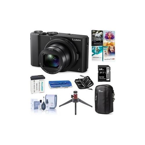  Adorama Panasonic Lumix DMC-LX10 Digital Camera with Premium Kit, Black DMC-LX10K B