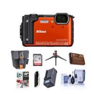 Adorama Nikon Coolpix W300 Point & Shoot Camera, Orange With Premium Accessory Bundle 26524 C