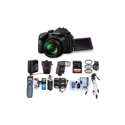  Adorama Panasonic Lumix DMC-FZ1000 Digital Camera with Premium Accessory Bundle DMCFZ1000K B