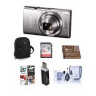 Adorama Canon PowerShot ELPH HS 360 Digital Camera and Premium Kit, Silver 1078C001 B