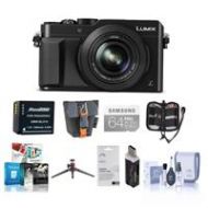 Adorama Panasonic Lumix DMC-LX100 Digital Camera with Premium Kit, Black DMC-LX100K B