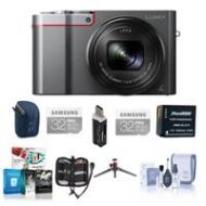 Adorama Panasonic Lumix DMC-ZS100 Digital Camera with Premium Kit, Silver DMC-ZS100S B