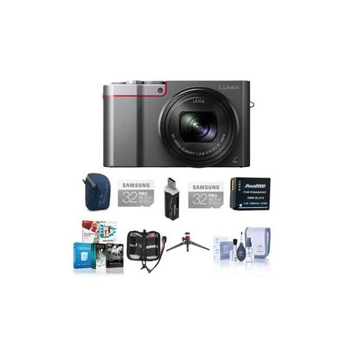  Adorama Panasonic Lumix DMC-ZS100 Digital Camera with Premium Kit, Silver DMC-ZS100S B