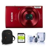 Adorama Canon PowerShot ELPH 190 Digital Camera and Free Accessories, Red 1087C001 A