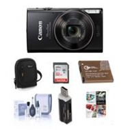 Adorama Canon PowerShot ELPH HS 360 Digital Camera and Premium Kit, Black 1075C001 B