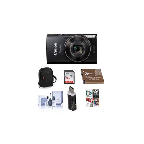  Adorama Canon PowerShot ELPH HS 360 Digital Camera and Premium Kit, Black 1075C001 B