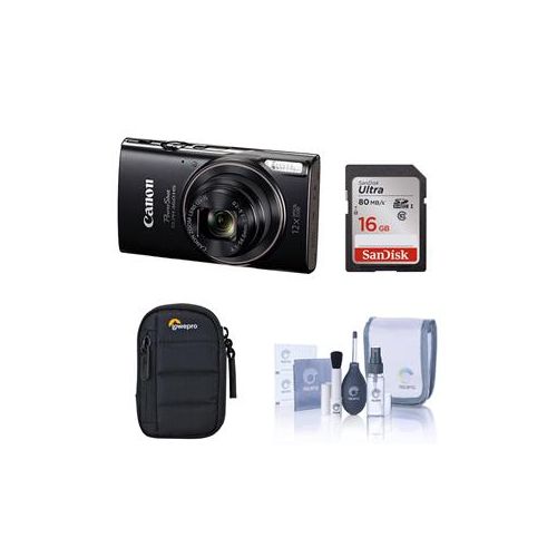  Adorama Canon PowerShot ELPH HS 360 Digital Camera and Free Accessories, Black 1075C001 A
