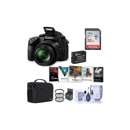  Adorama Panasonic Lumix DMC-FZ1000 Digital Camera with Free PC Accessory Bundle DMCFZ1000K A