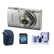 Adorama Canon PowerShot ELPH 180 Digital Camera and Free Accessories, Silver 1093C001 A