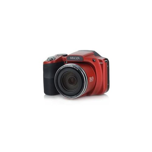  Adorama Minolta M35Z 20MP 1080p HD Bridge Digital Camera with 35x Optical Zoom, Red MN35Z-R