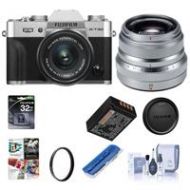 Adorama Fujifilm X-T30 Mirrorless Camera Silver W/Fuji XF 35mm F/2 R WR Lens Slv W/Acc 16618380 L2