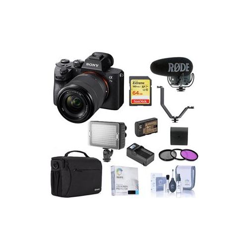  Adorama Sony Alpha a7 III UHD 4K Mirrorless Camera with FE 28-70mm Lens - With Video Kit ILCE-7M3K/B VK