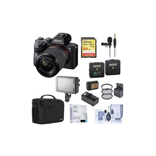  Adorama Sony Alpha a7 III UHD 4K Mirrorles Camera with FE 28-70mm Lens With Vlogging Kit ILCE-7M3K/B