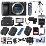 Adorama Sony Alpha A6400 Mirrorless Body with Pro Accessory Bundle ILCE6400/B C