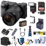 Adorama Sony Alpha a6400 Mirrorless Camera with 18-135mm f/3.5-56 OSS Lens W/Pro Acc Kit ILCE6400M/B C