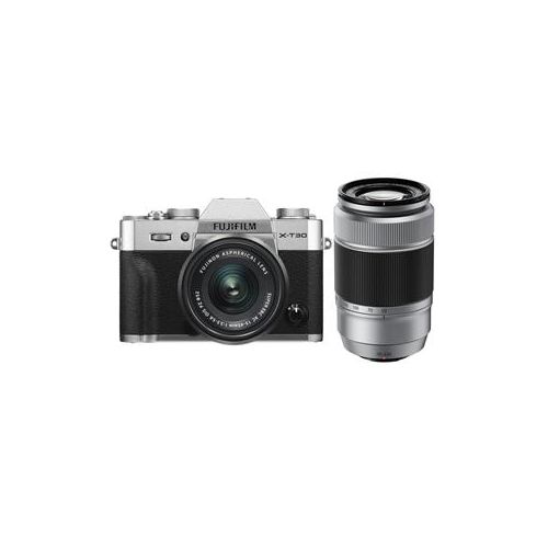  Adorama Fujifilm X-T30 Mirrorless Camera & XC 15-45mm f/3.5-5.6, W/50-230mm Lens Silver 16619061 L5