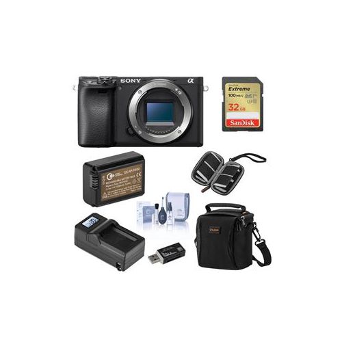  Adorama Sony Alpha a6400 Mirrorless Digital Camera Body - With Free Mac Accessory Bundle ILCE6400/B AM