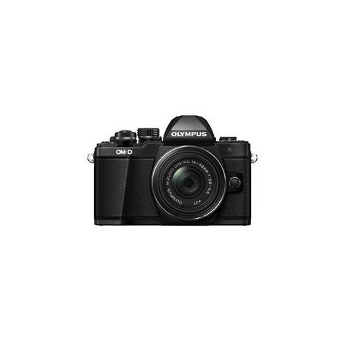  Adorama Olympus OM-D E-M10 Mark II Mirrorless with 14-42mm II R Lens, Black V207051BU000