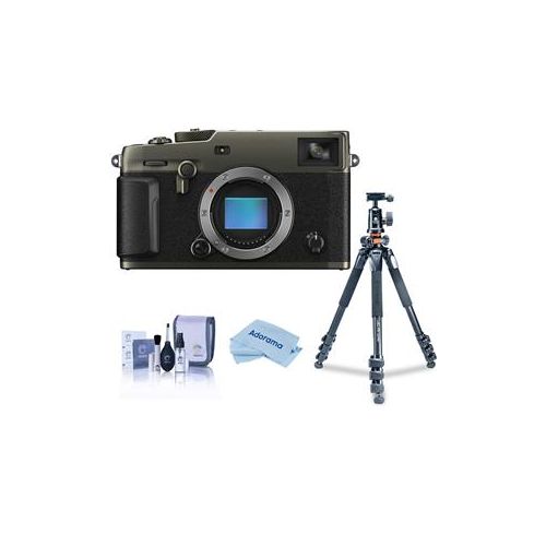  Adorama Fujifilm X-Pro3 Mirrorless Camera, Dura Black W/Vanguard Alta 264AT Tripod Kit 600021360 T