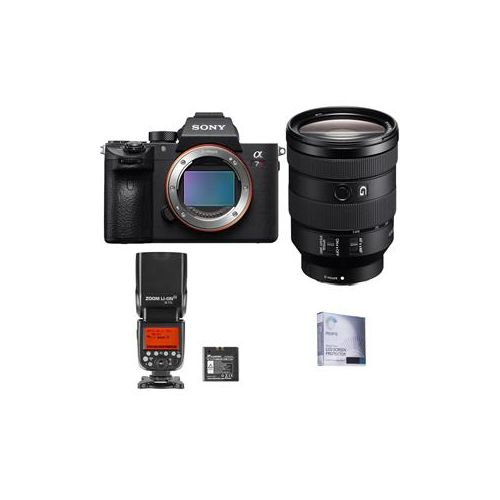  Adorama Sony a7R III Mirrorles Camera With Sony FE 24-105mm f/4 G OSS Lens W/ Flash Kit ILCE7RM3/B L3B