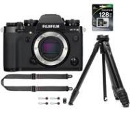 Adorama Fujifilm XT3 Mirrorless Body,Black W/Peak Aluminum Travel Tripod/SlideLITE Strap 16588509 TR