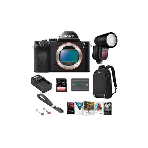  Adorama Sony Alpha a7S Mirrorless Digital Camera - With Flash Accessory Bundle ILCE7S/B D