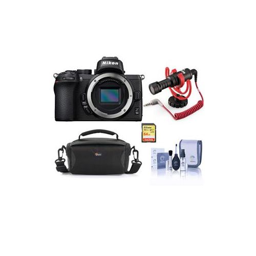  Adorama Nikon Z50 Mirrorless Camera Body- With RODE VideoMicro Compact On-Camera Mic Kit 1634 MC