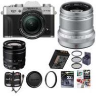 Adorama Fujifilm X-T30 Mirrorless Camera Silver with XF 18-55mm f/2.8-4 & XF 50mm F/2R, 16619786 L3