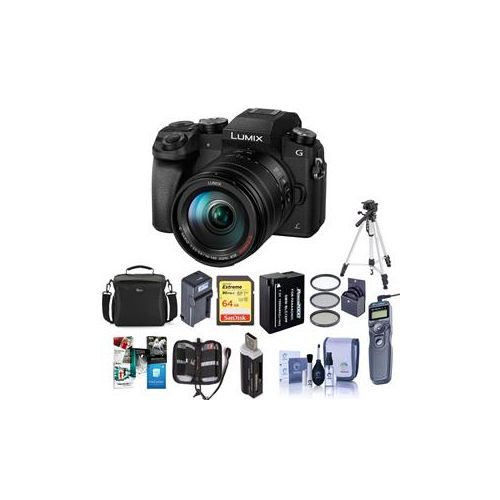  Adorama Panasonic Lumix DMC-G7 Mirrorless Camera w/14-140mm Lens Black w/Premium Bundle DMC-G7HK B