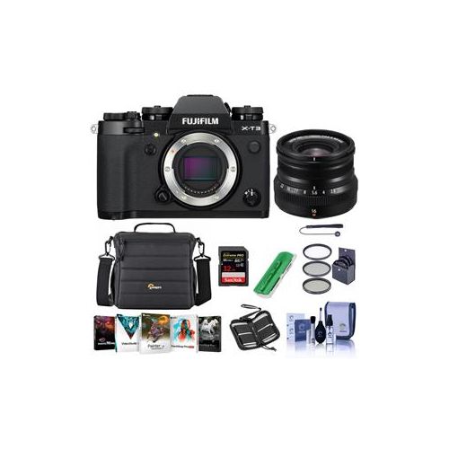  Adorama Fujifilm X-T3 Mirrorless Camera W/XF 16mm f/2.8 R WR X Mnt Lens, Black W/ACC KIT 16588509 L5