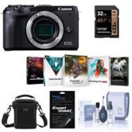 Adorama Canon EOS M6 Mark II Mirrorless Digital Camera Body, Black W/Free PC Acc Bundle 3611C001 A