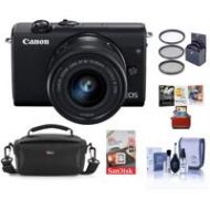 Adorama Canon EOS M200 Mirrorless Camera with EFM 15-45mm f/3.5-6.3 Lens Black W/ACC KIT 3699C009 AM