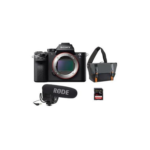  Adorama Sony Alpha a7SII Mirrorless Body W/RODE VideoMic Mic /32GB SDHC Card/Camera Case ILCE7SM2/B M