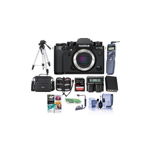  Adorama Fujifilm X-T3 Mirrorless Body, Black - With Premium Accessory Bundle 16588509 B