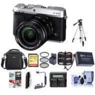 Adorama Fujifilm X-E3 Mirrorless Camera w/XF 18-55mm f/2.8-4 Silver W/Premium ACC Bundle 16558669 B