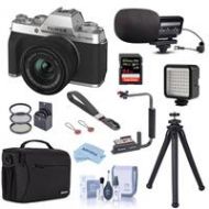 Adorama Fujifilm X-T200 with FUJINON XC 15-45MM F/3.5-5.6 Lens Silver With Vlogger Kit 16647020 D