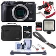 Adorama Canon EOS M6 Mark II Mirrorless Digital Camera Body, Black With Vlogger Bundle 3611C001 G