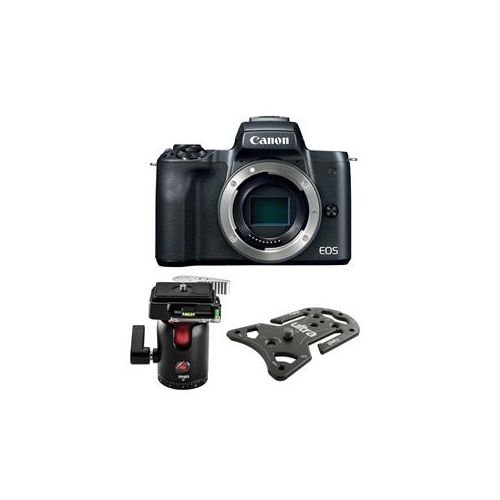  Adorama Canon EOS M50 Mirrorles Digital Camera Body Black W/Ultra Plate Camera/Ball Head 2680C001 T