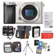 Adorama Sony Alpha A6000 Mirrorless Body and Premium Kit, Silver ILCE6000/S B