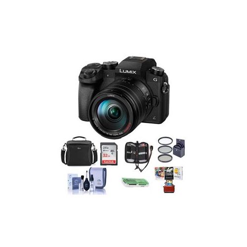  Adorama Panasonic Lumix DMC-G7 Mirrorless Camera w/14-140mm Lens Black w/Free Acc Bundle DMC-G7HK AM