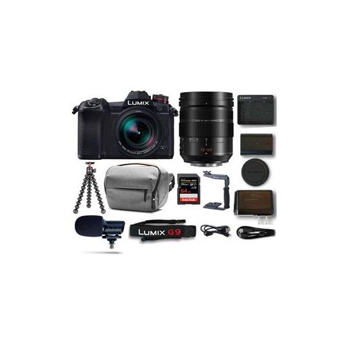  Adorama Panasonic Lumix G9 Mirrorless Camera Black w/Leica DG 12-60/2.8-4 Lens W/ACC KIT DC-G9LK D