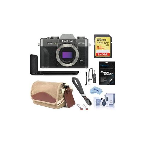  Adorama Fujifilm X-T30 Mirrorless Camera Body Charcoal Silver With Accessory Bundle 16619645 E