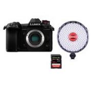 Adorama Panasonic Lumix G9 Mirrorless Camera Black W/Rotolight NEO LED/32GB SDHC U3 Card DC-G9KBODY E