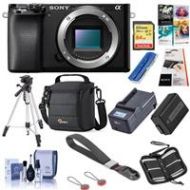 Adorama Sony Alpha a6100 Mirrorless Digital Camera Body With Premium Accessory Bundle ILCE6100/B B