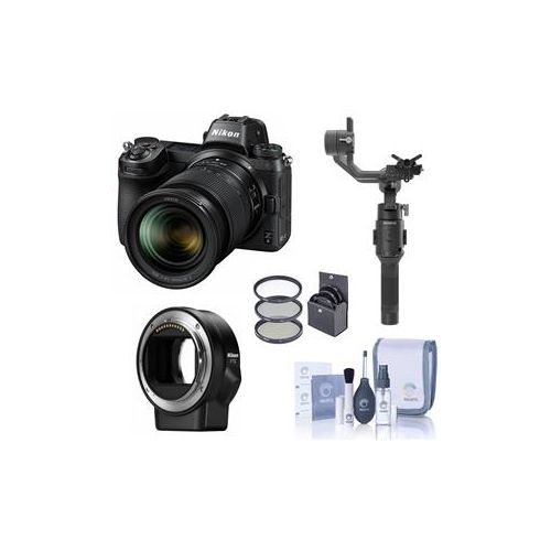  Adorama Nikon Z6 FX-Format Mirrorless Camera w/Z 24-70mm f/4 S Lens W/Mount FTZ /Gimbal 1598 MG