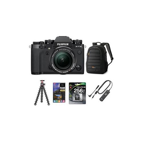  Adorama Fujifilm X-T3 Mirrorless Camera with XF 18-55mm f/2.8-4 Lens Black W/ACC KIT 16588640 FK