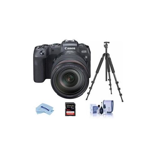  Adorama Canon EOS RP Mirrorless Digital Camera with RF 24-105mm F4 L IS Lens /TRipod Kit 3380C012 T