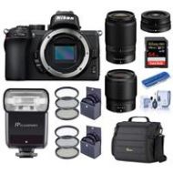 Adorama Nikon Z50 DX-Format Camera w/16-50mm and 50-250mm Lenses, TTL Flash, And ACC Kit 1632 L1FL