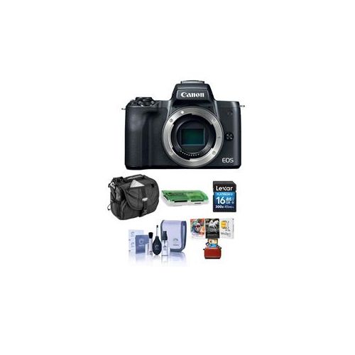  Adorama Canon EOS M50 Mirrorles Digital Camera Body Black With Mac Free Accessory Bundle 2680C001 AM